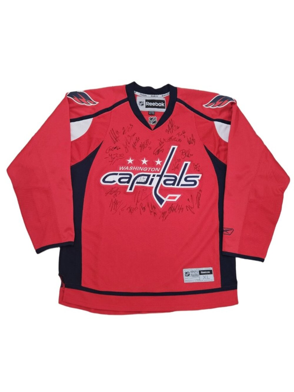 Washington Capitals 2011-12 Team Signed Reebok Jersey XL